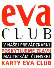 Majitekm kariet:EVA CLUB a SPHERE card
poskytujeme v naom salne zavu.